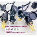 SL-50 Impermeable 15M 15 sockets Cadena de iluminación Comercial grado E26 E27 Holiday LED Cadena de luz